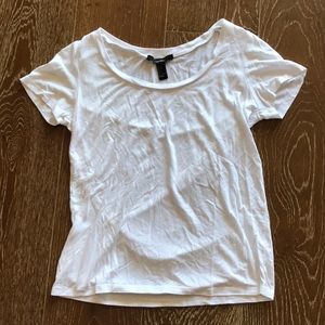 Plain white tee